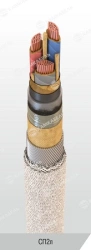 Power cable with copper conductors with impregnated paper insulation, for voltage of 1 kV of mark SP2l according to TU 16.K09-14