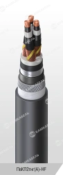 Power cable with copper conductors insulated with cross-linked polyethylene for voltage 6, 10, 15, 20, 30 and 35 kV grade PvKP2g