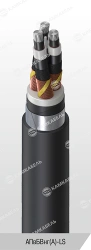 Power cable with aluminium conductors insulated with cross-linked polyethylene for voltage 10, 15, 20, 35 kV APvBVng(A)-LS grade
