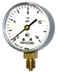 Manovacuum gauge MVP2-U -100...150 kPa 2.5 60MM IP40 M12x1.5