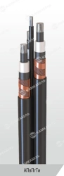 Power cable for universal laying with aluminium conductors with cross-linked polyethylene insulation for voltage 6, 10, 20, 35
