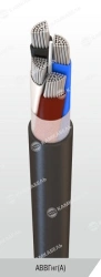 Power cable with aluminium conductors insulated with polyvinylchloride plasticate for voltage 0,66, 1 kV of AVVGng(A) grade acco