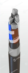 Power cable with aluminium conductors insulated with cross-linked polyethylene for voltage of 3 kV APvKashp according to TU 16.K