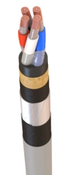 Power cables with copper conductors with rubber insulation for voltage 660 V of VRBGz grade