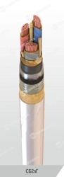 Power cable with copper conductors, with impregnated paper insulation, for voltage 3 kV of SB2lG grade according to TU 16.K71-26