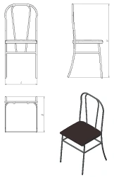 Metal frame chair (series STU. MK.V)