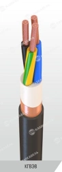 Power cable with copper conductors insulated with polyvinylchloride plasticate for voltage of 0,66 and 1 kV of KGVEV grade