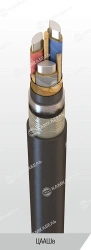 Power cable with aluminium conductors with paper insulation impregnated with viscous or non-flowing composition for voltage 6, 1