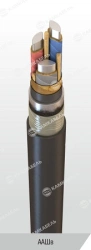Power cable with aluminium conductors, with impregnated paper insulation, for voltage 3 kV of AASHv grade according to TU 16.K71