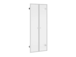 Glass doors in aluminium frame low, art. no. EDV411