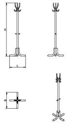 Metal floor coat rack (VN series)