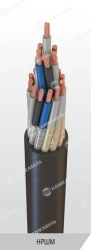 Marine cables with copper conductors with rubber insulation in rubber sheath for alternating voltage up to 690 V with frequency