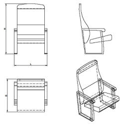 Theatre armchair (KT.1 series)