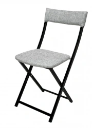 Folding metal-framed chair "Emin"