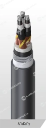 Power cable with aluminium conductors insulated with cross-linked polyethylene for voltage of 6, 10, 15, 20, 30 and 35 kV of APv
