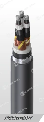 Power cable with aluminium conductors insulated with cross-linked polyethylene for voltage of 6, 10, 15, 20, 30 and 35 kV of APv