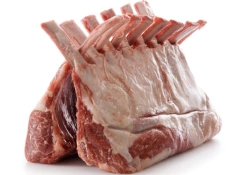 Frozen lamb meat in carcasses