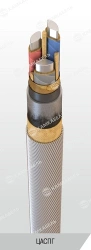 Power cable with aluminium conductors with paper insulation impregnated with viscous or non-flowing composition for voltage 6, 1