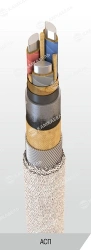 Power cable with aluminium conductors with paper insulation impregnated with viscous or non-flowing composition for voltage of 1