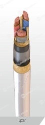 Power cable with copper conductors with paper insulation impregnated with non-flowing composition for voltage 6, 10 kV of TSBG g