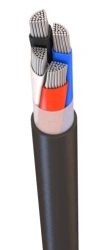 Power cable with aluminium conductors insulated with cross-linked polyethylene for nominal voltage of 1 kV of APvVVGng(V) grade