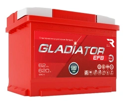 Accumulator lead starter battery GLADIATOR EFB 6ST-62