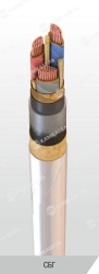 Power cable with copper conductors, with impregnated paper insulation, for voltage 3 kV of SBG grade according to TU 16.K71-269-