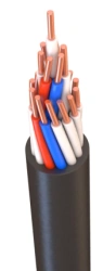 Control cable with copper conductors insulated with polyvinylchloride plasticate for rated voltage 0,66 kV of KVVVGzn grade
