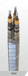 Power cable with aluminium conductors with paper insulation impregnated with viscous or non-flowing composition for voltage 20,