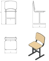 Non-adjustable student chair (SU.NR series)
