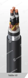 Power cable with copper conductors insulated with cross-linked polyethylene for voltage 6, 10, 15, 20, 30 and 35 kV of PvBVng-XL