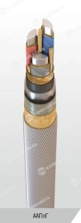 Power cable with aluminium conductors with impregnated paper insulation, for voltage 1 kV of AAPLG grade according to TU 16.K09-