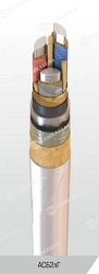 Power cable with aluminium conductors, with impregnated paper insulation, for voltage 3 kV of ASB2lG grade according to TU 16.K7