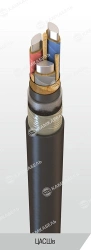 Power cable with aluminium conductors with paper insulation impregnated with viscous or non-flowing composition for voltage 6, 1