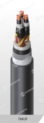 Power cable with copper conductors insulated with cross-linked polyethylene for voltage 6, 10, 15, 20, 30 and 35 kV of PvKsV gra