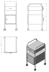 Metal-framed cabinet (series TB.MK)