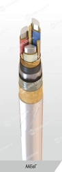 Power cable with aluminium conductors with paper insulation impregnated with viscous or non-flowing composition for voltage of 1