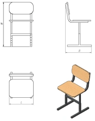 Adjustable student chair (SU.R series)