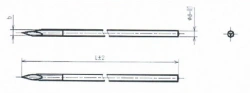 Threaded rod 230mm d=2mm 2x0.4