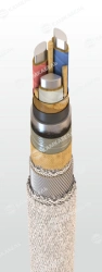 Power cable with aluminium conductors with paper insulation impregnated with non-fading composition for voltage 6, 10 kV of CAAP