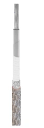 Heat-resistant thermoelectrode wire with conductors made of Chromel T alloy with glass-fluoroplastic insulation, shielded FTE-X