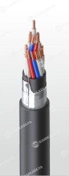 Control cable with copper conductors insulated with polyvinylchloride plasticate of reduced fire hazard for voltage up to 66kV